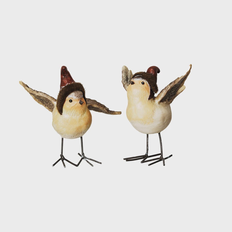 Resin Robin w/ Hat, 2 Styles