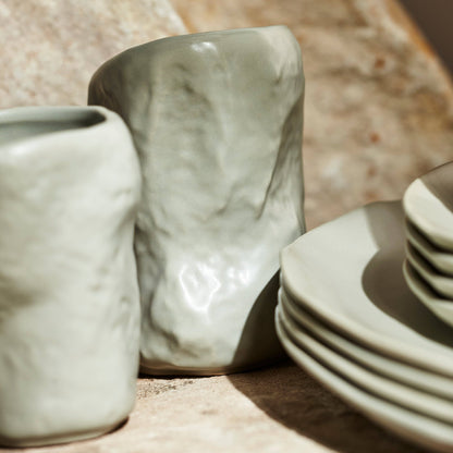 Atik Stoneware Dinnerware - Sage-Grey