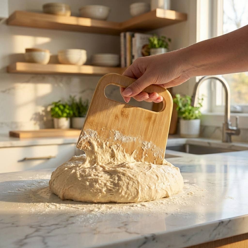 Bamboo Baking Bench & Dough Scraper | Kitchen Bestseller