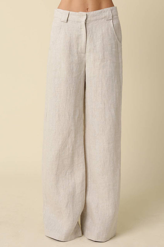 Reba Wide-Leg Linen Pant