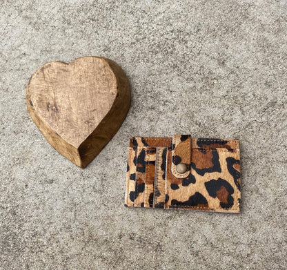 Leopard Cowhide credit card wallet
