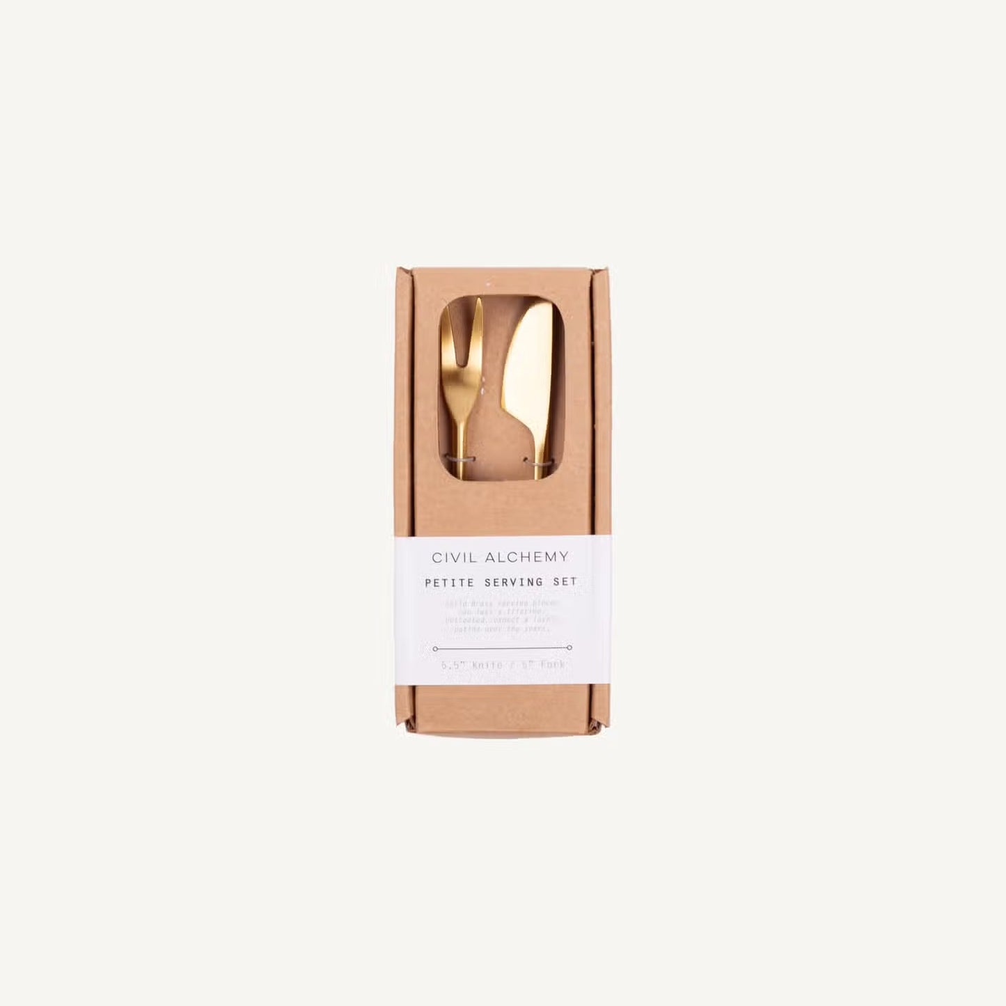Petite Solid Brass Serving Set