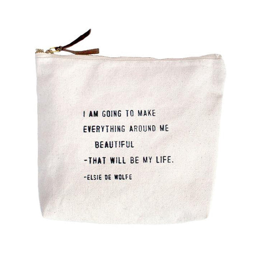 I Am Going To Make Canvas Zip Bag