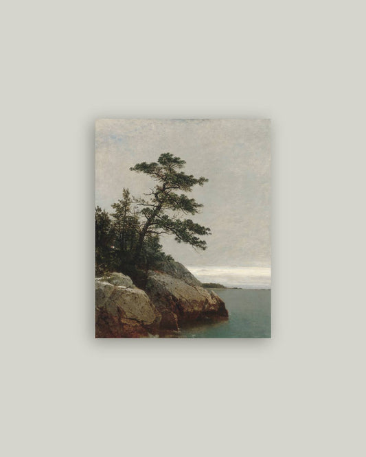 Ocean Side Landscape Antique Artist Board