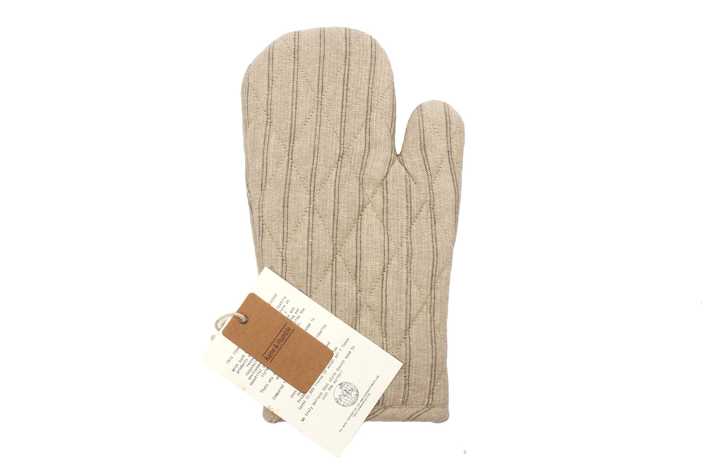 Oven Gloves Provincial Stripe in Burnt Olive