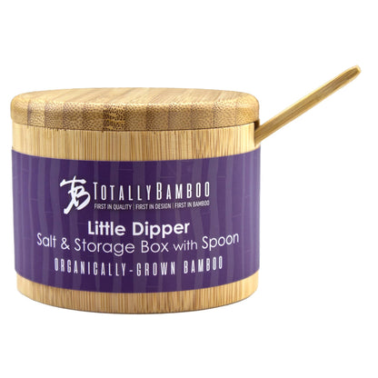 Little Dipper Bamboo Salt Box with Spoon