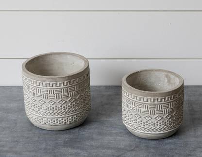 Aztec Cement Planters