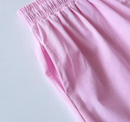 2-Piece Cotton Linen Shirt and Pants Set