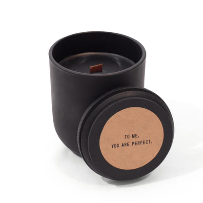 Wood Wick Matte Black Candle 6 oz.
