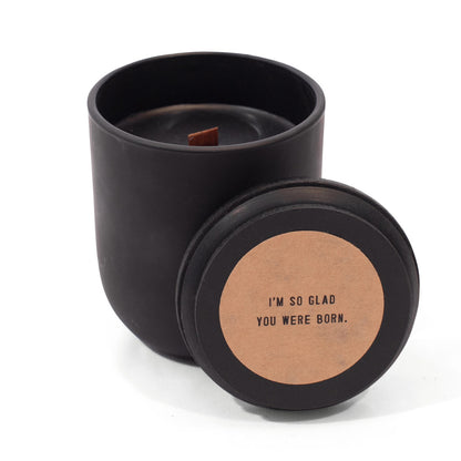 Wood Wick Matte Black Candle 6 oz.