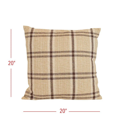 20 X 20 Woven Plaid Pillow