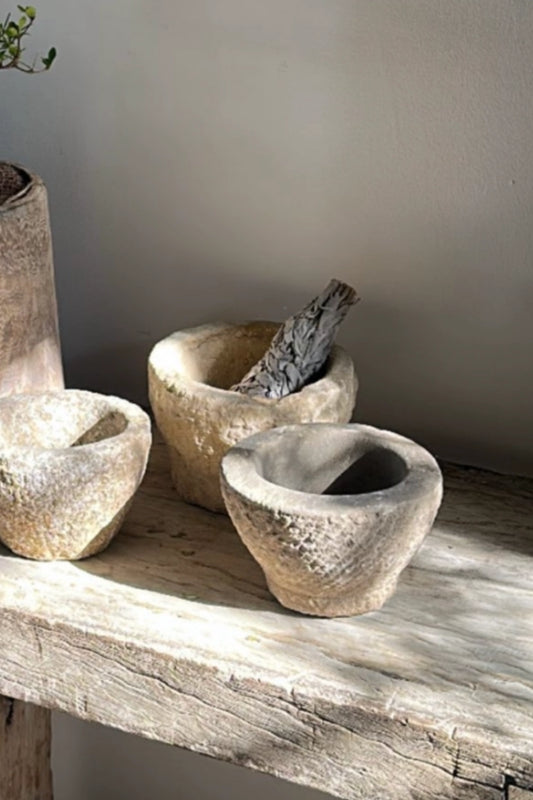 Stone Mortar Vintage Bowl