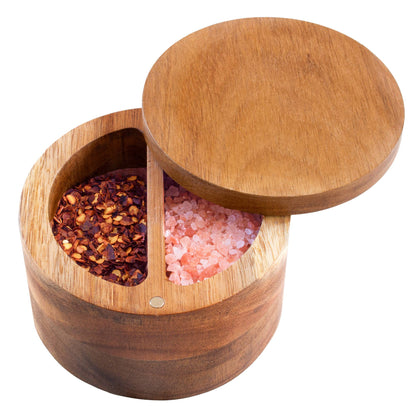 Acacia Duet Salt Cellar