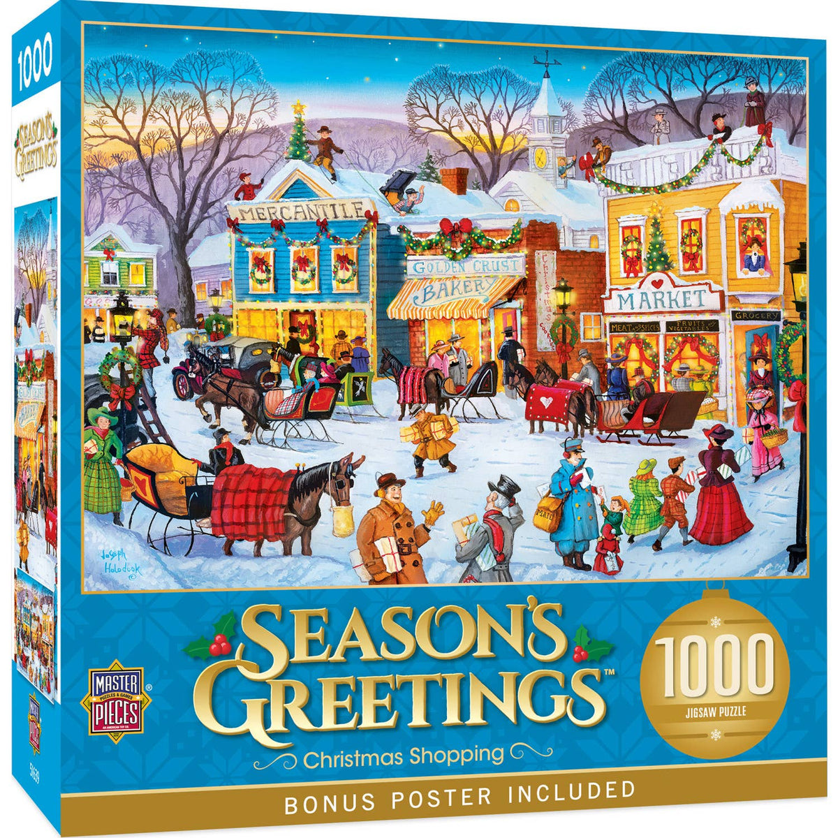 Season's Greetings - Christmas Shopping 1000 Piece Puzzle