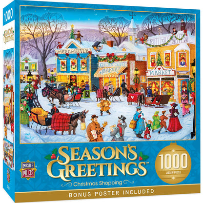 Season's Greetings - Christmas Shopping 1000 Piece Puzzle