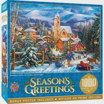 Season's Greetings - Sledding Home Puzzle