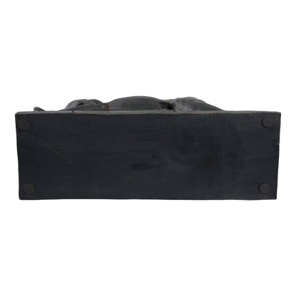 Sculpture - Brown Resin Cracked Horse On Stand,  16 in.