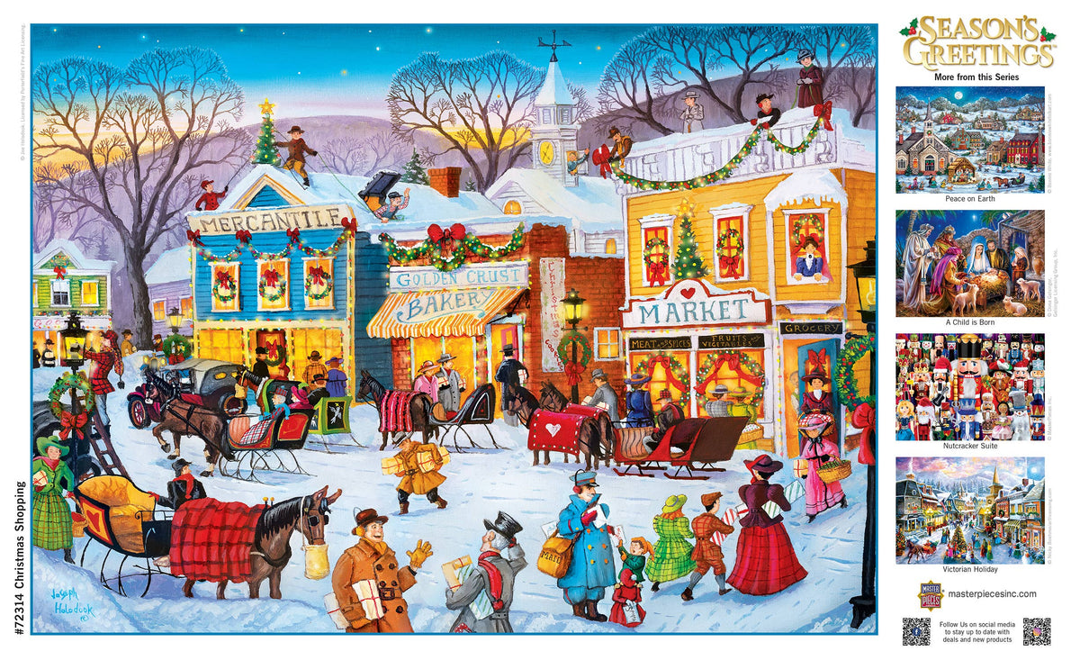 Season's Greetings - Christmas Shopping 1000 Piece Puzzle