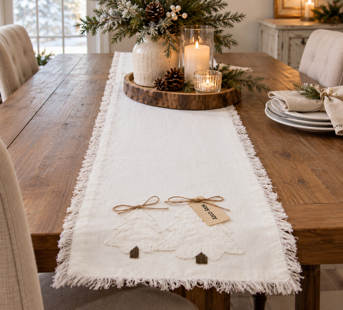 White Table Runner