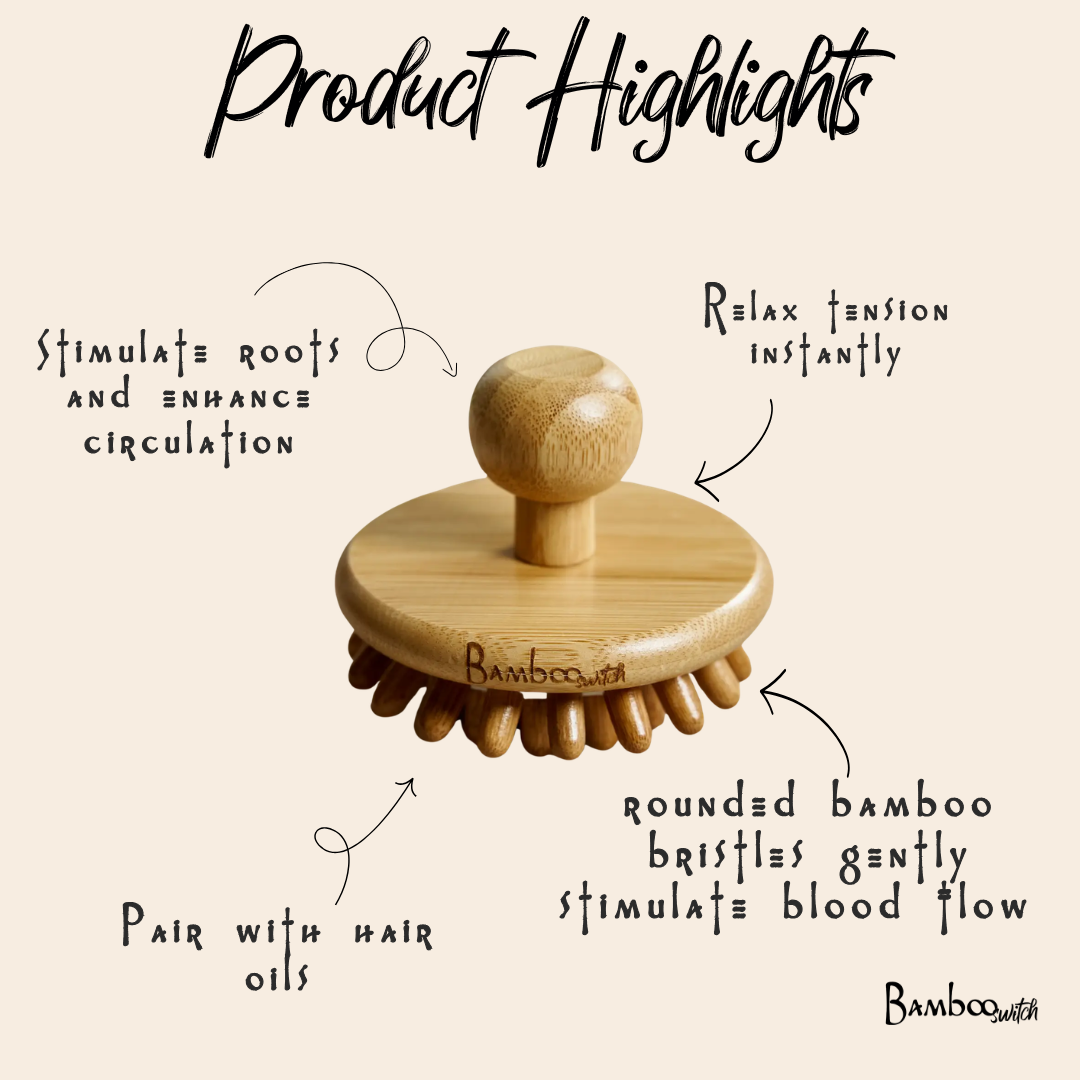Bamboo Stimulating Scalp Massager | Hair Care Bestseller