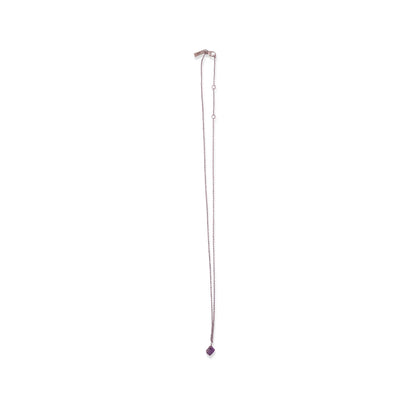 Raw Birthstone Necklace in Sterling Silver 18" + 2" extender