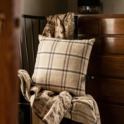 20 X 20 Woven Plaid Pillow
