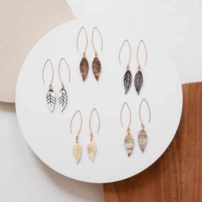 Small Dangling Leaf Earrings