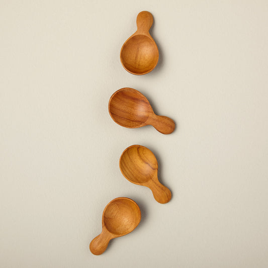 Teak Round Mini Scoop