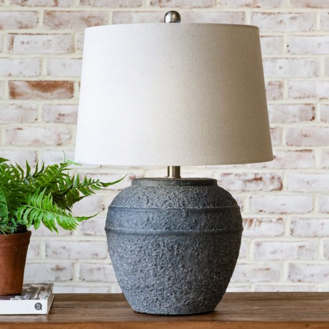 Charcoal Ceramic Lamp