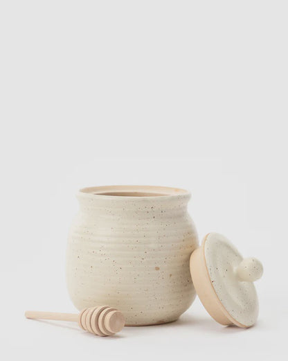 Honey Jar with Honey Dipper and Lid