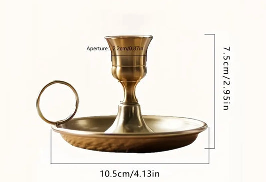 Nordic Light Copper Candle Holder Bell Tray