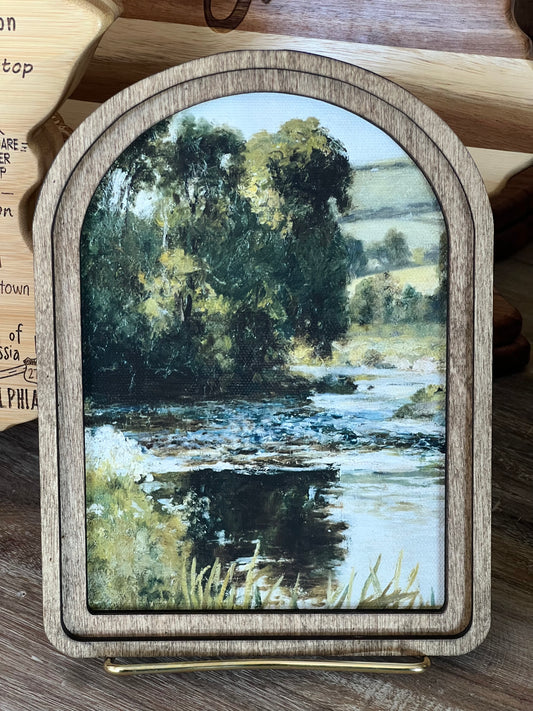 Arch Top Green River Framed Art