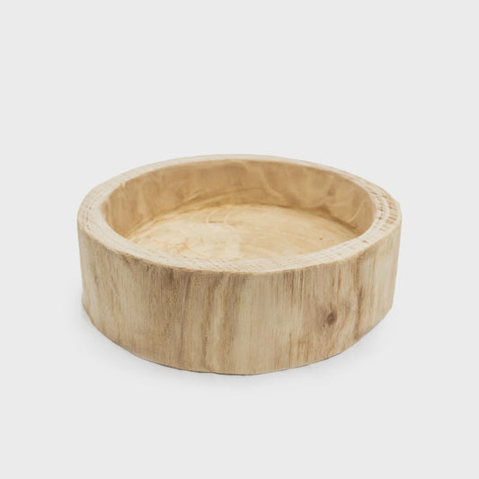 Round Wooden Tray 9.8" X 3