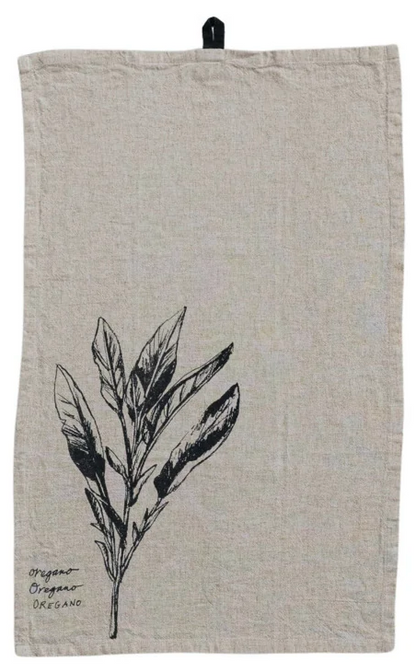 Tea Towel w/ Herb