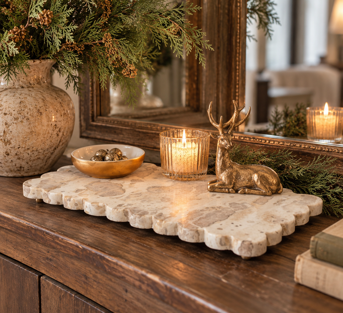 Marble Raised Tray