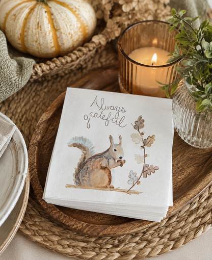 Paper Napkins with Squirrel