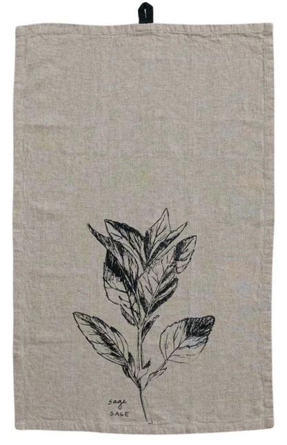 Tea Towel w/ Herb
