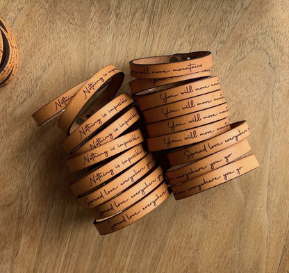 Thin Leather Bracelet
