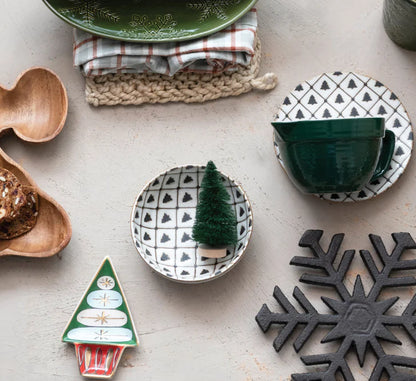Dish w/ Tree Pattern