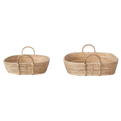 Hand-Woven Rattan Trays