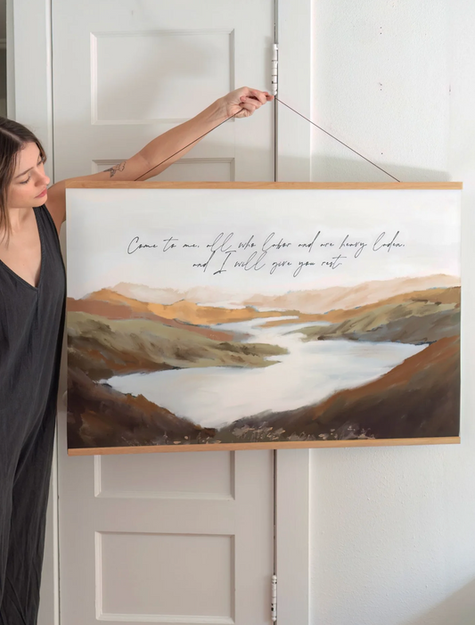 Faith Inspired Hanging Art - Come To Me All Who Are