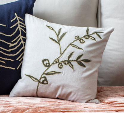 TERRAN PILLOW CASE 16"X 16" - WHITE