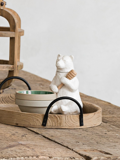 Bear Honey Pot with Honey Dipper