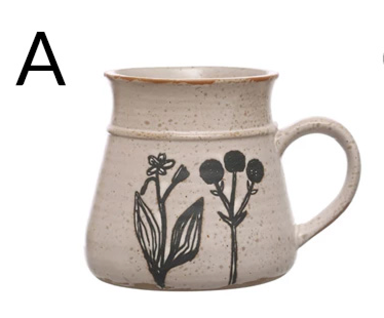 15 oz. Debossed Stoneware Mug