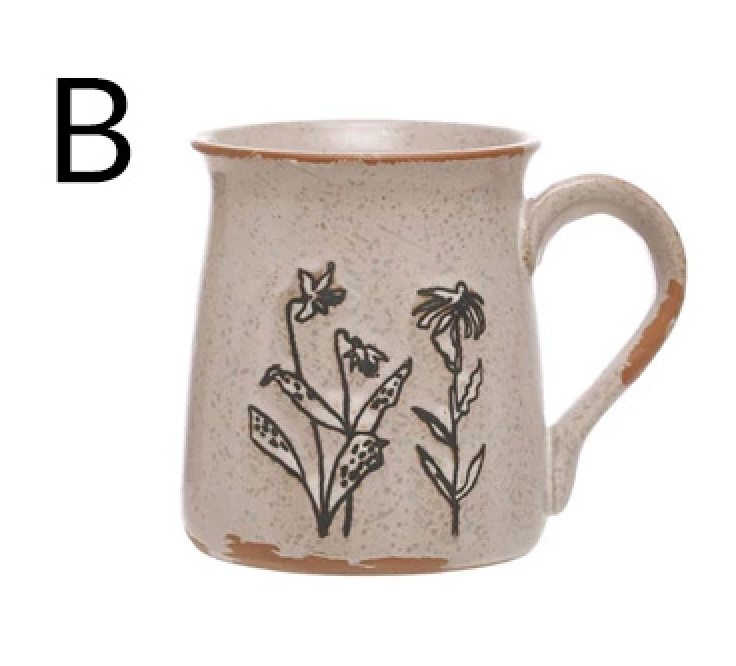 15 oz. Debossed Stoneware Mug