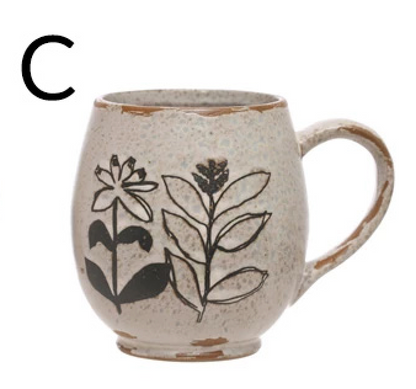 15 oz. Debossed Stoneware Mug