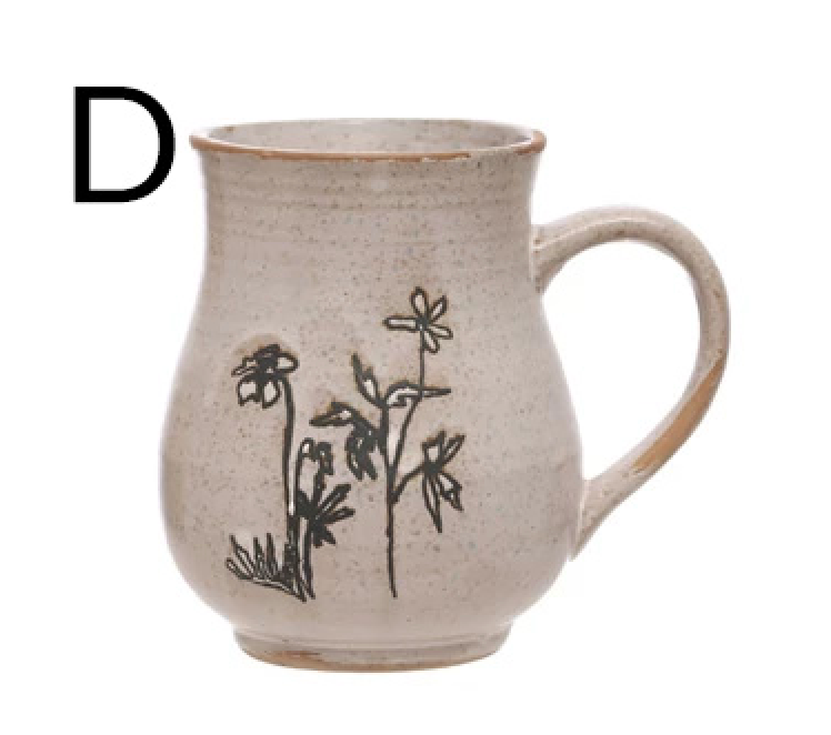 15 oz. Debossed Stoneware Mug