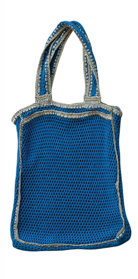 Cotton Blend Crocheted Tote Bag