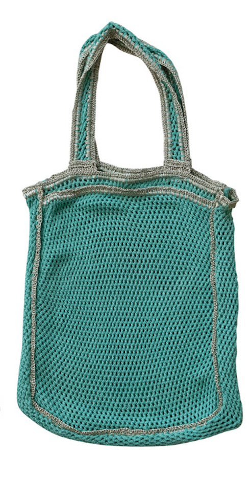 Cotton Blend Crocheted Tote Bag