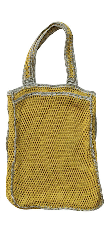 Cotton Blend Crocheted Tote Bag